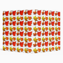 Fall leaf pattern 3 ring binders