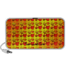 Fall leaf pattern travel speaker