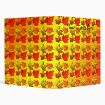 Fall leaf pattern vinyl binder