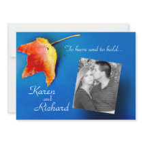 fall leaf wedding invitations