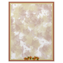 Fall Leaves Background Letterhead Design