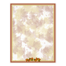 Fall Leaves Background Letterhead Design