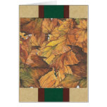 Fall Leaves Collage Blank Card