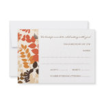 Fall Leaves Collage RSVP Card Wedding Invite