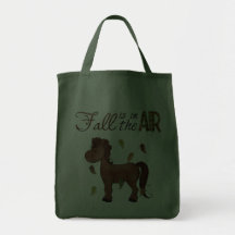 Fall Leaves Cowpokes Horse Tote Bag