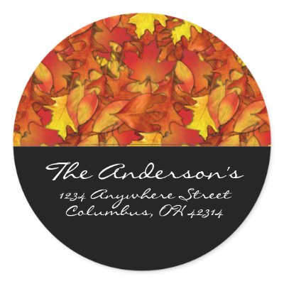Fall Leaves Design 1 Address Labels by mrssocolov2