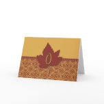 Fall Leaves Letter O Greeting Card