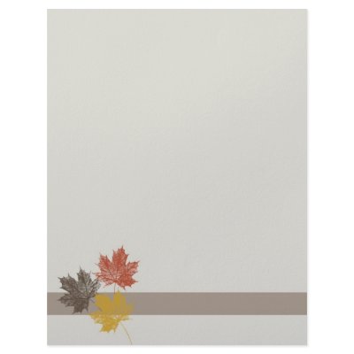 Fall Leaves Letterhead by PrettyPapers