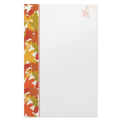 Fall Leaves Stationery by myhmdesigns