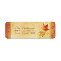 Fall Leaves Wedding Return Address Labels