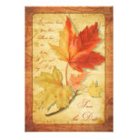 Fall Leaves Wedding Save the Date Announcement