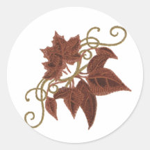 Fall Leaves Wedding Stickers