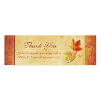 Fall Leaves Wedding Thank You Favour Tags