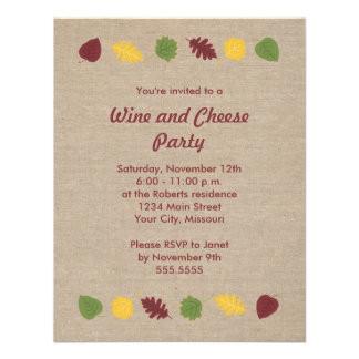 Cheese Wine Party Invitations Templates