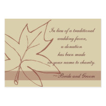 Fall Maple Leaf Wedding Charity Favour Card Business Card Templates