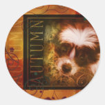 Fall Mirage - Chinese Crested - Tickles Round Sticker