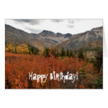 Fall Mountain Landscape; Happy Birthday Greeting Cards