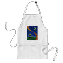 Fall night movie art fun painting for film lovers apron