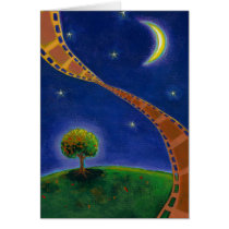 Fall night movie art fun painting for film lovers
