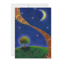 Fall night movie art fun painting for film lovers