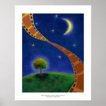 Fall night movie art fun painting for film lovers
