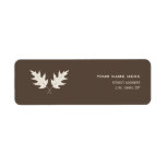 Fall Oak Leaf Rubbing Address Label
