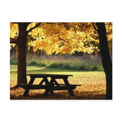 Fall picnic post cards by deemac1