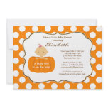 Fall Pumpkin Baby Shower Invitation Girl