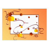 Fall pumpkins - Gifttag
