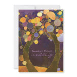 Fall Purple Love Trees Unique Formal Wedding Personalized Announcements