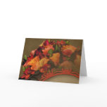 Fall Rose Bouquet Thank You card
