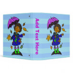 Fall Season Girl Vinyl Binders