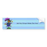 Fall Season Girl Bumper Stickers
