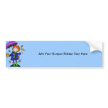 Fall Season Girl Bumper Sticker