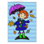 Fall Season Girl Cards
