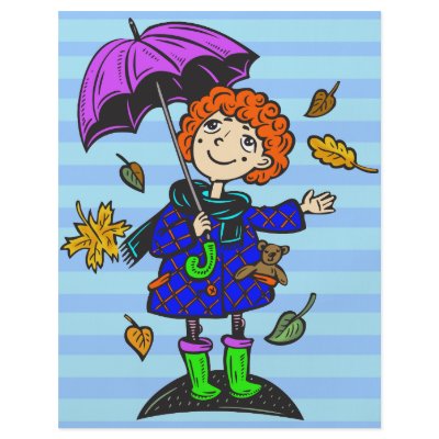 Fall Season Girl Custom Flyer by kids_tshirts