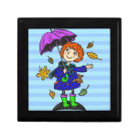 Fall Season Girl Keepsake Boxes