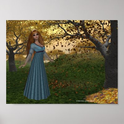 Fall Season Queen  - Fantasy Print by mrssocolov4