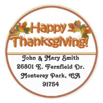Fall Seasons Best Thanksgiving Template Round Sticker