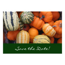 Fall Squash Harvest Save the Date Card Personalized Invite