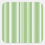 Fall Tango Stripes green Square Sticker