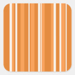 Fall Tango Stripes orange Square Sticker