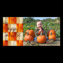 Fall textured block photocard photo cards