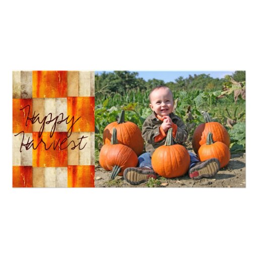 Fall textured block photocard customized photo card