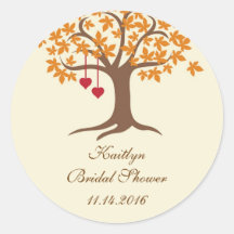 Fall Tree Favour Seal Sticker