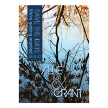 Fall Tree Reflections Save the Date Announcements