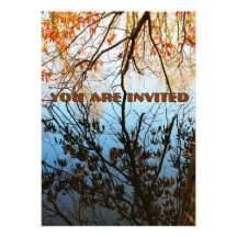 Fall Tree Reflections Wedding Invitations
