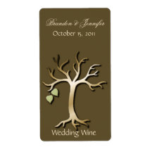 Fall Tree Wedding Mini Wine Labels
