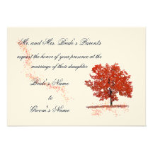 Fall tree Wedding Personalized Invite