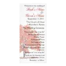 Fall tree Wedding Program Rack Card Design